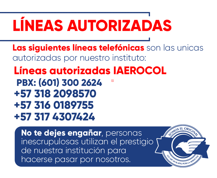 lineas contacto instituto aeronautico iaerocol