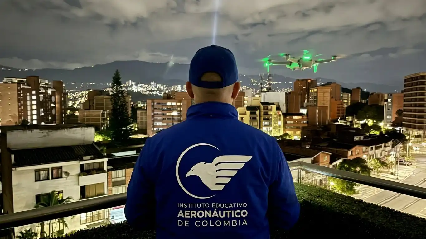 Adición de vuelo nocturno para piloto de drone