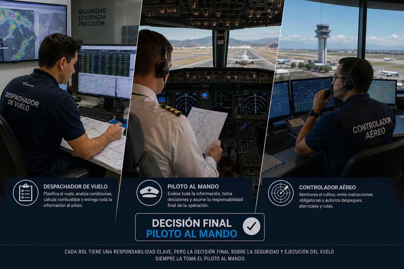Despachador de vuelo y controlador aéreo